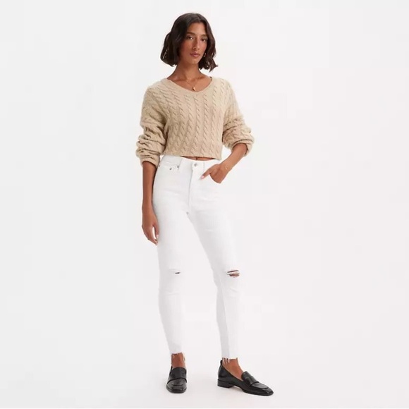 NWT Levi’s 721 High Rise Skinny Ankle Distressed - Picture 1 of 6
